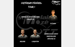 Critérium Fédéral Tour n°1  12-13/10