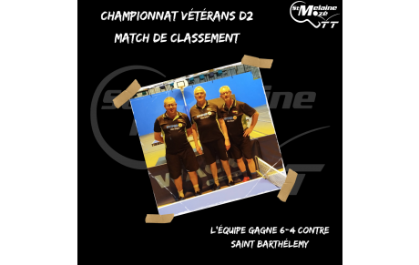 Résultat Championnat Vétérans 18/04