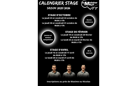 Stage saison 2025-2026